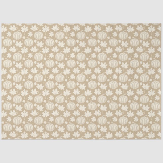 Pumpkins and Leaves Tissue Paper (Front)