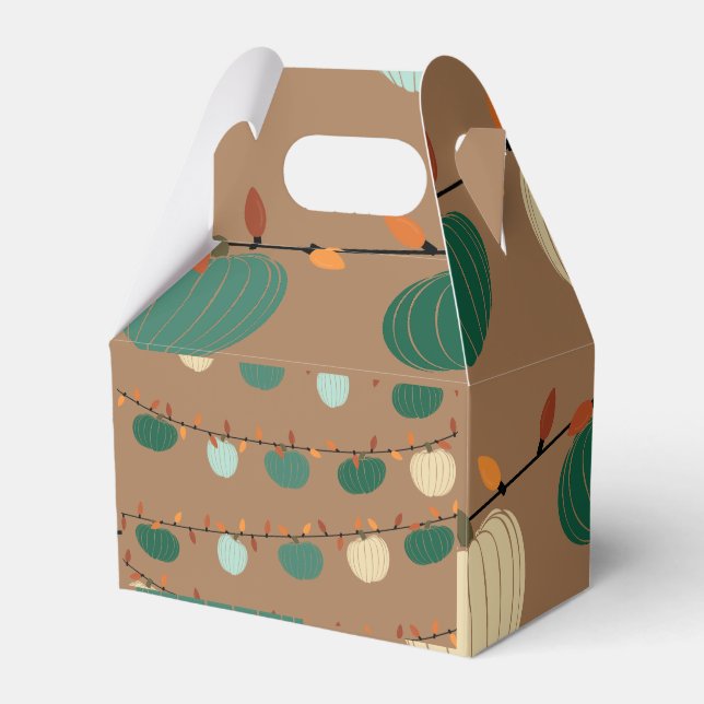 Pumpkins and Lights Favor Boxes (Front Side)