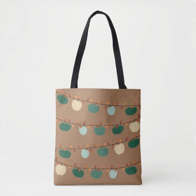 Pumpkins and Lights Tote Bag (Front)