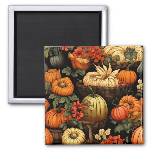 Pumpkins and More Autumn Magnet