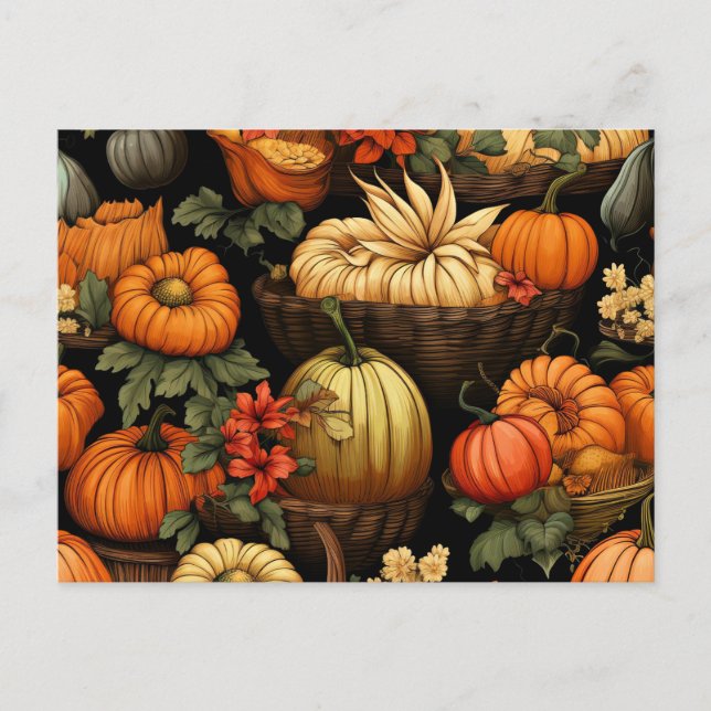 Pumpkins and More, Autumn, Postcard (Front)
