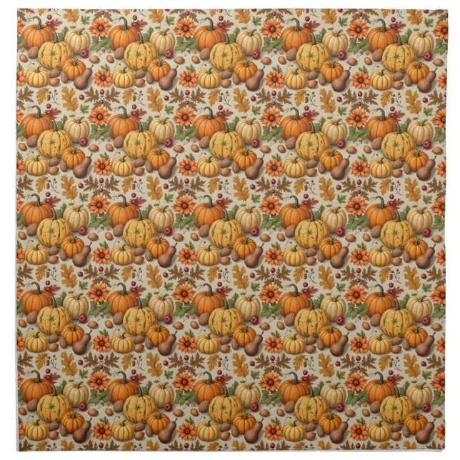 Pumpkins and More Cloth Napkin (Front)