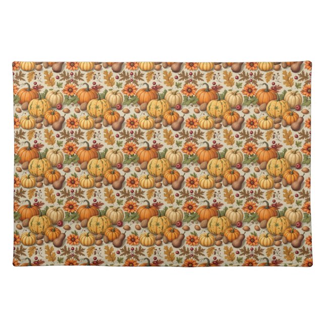 Pumpkins and More Cloth Placemat (Front)