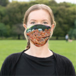 Pumpkins and Mums Autumn Harvest Photography Adult Cloth Face Mask