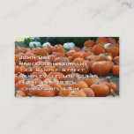 Pumpkins and Mums Autumn Harvest Photography Business Card