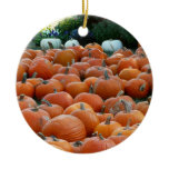 Pumpkins and Mums Autumn Harvest Photography Ceramic Ornament