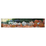 Pumpkins and Mums Autumn Harvest Photography Desk Name Plate