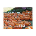 Pumpkins and Mums Autumn Harvest Photography Doormat