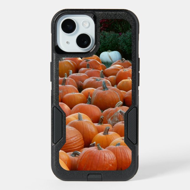 Pumpkins and Mums Autumn Harvest Photography iPhone 15 Case (Back)