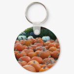 Pumpkins and Mums Autumn Harvest Photography Keychain