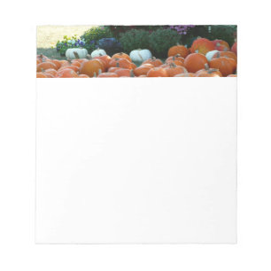 Pumpkins and Mums Autumn Harvest Photography Notepad