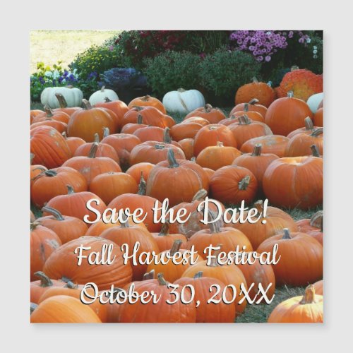 Pumpkins and Mums Autumn Harvest Save the Date