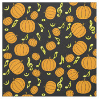 Pumpkins and Music Notes Fabric