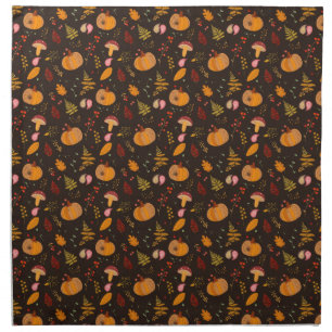 Pumpkins and Paisley Cloth Napkin