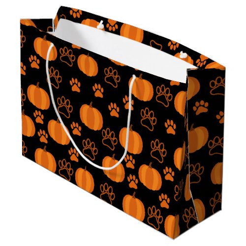 Pumpkins and Paws Halloween Large Gift Bag