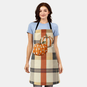 Pumpkins and Plaid Fall Apron
