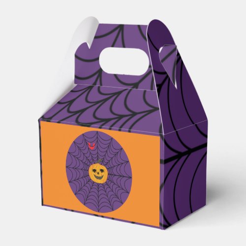 Pumpkins and Spiders Halloween theme  Favor Boxes