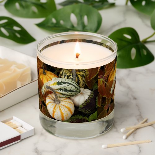 Pumpkins and Squash Pattern Scented Candle