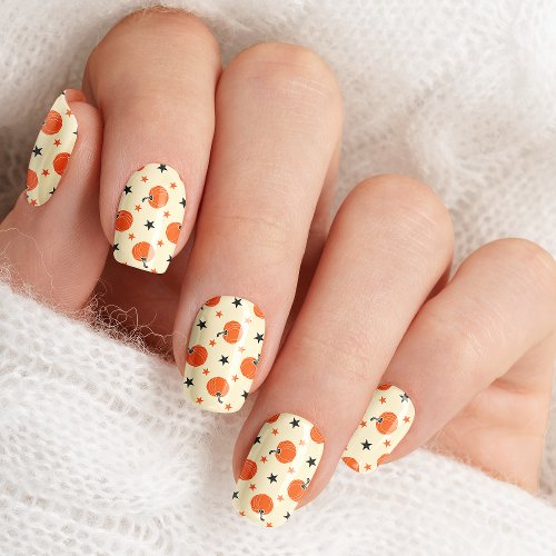 Pumpkins And Stars Halloween Nail Wraps