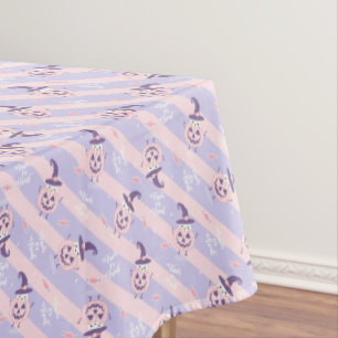 Pumpkins and Stripes Halloween Tablecloth