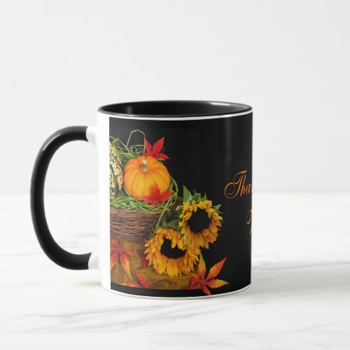Pumpkins and Sunflowers Mug