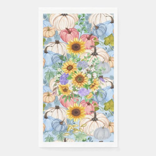 Pumpkins and Sunflowers  Paper Guest Towels