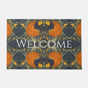 Pumpkins and Vines Welcome Door Mat