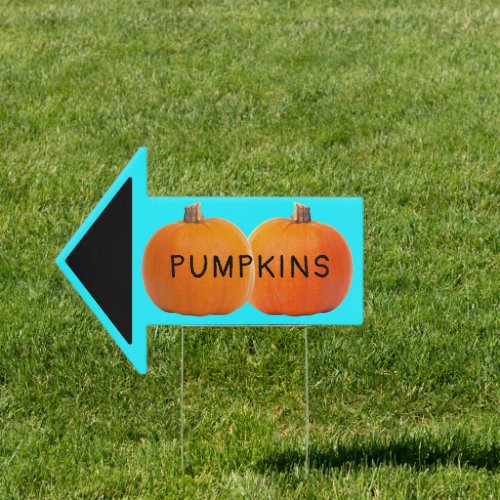Pumpkins Arrow Sign Double Sided