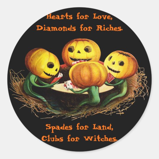 Pumpkins at Cards Halloween Stickers