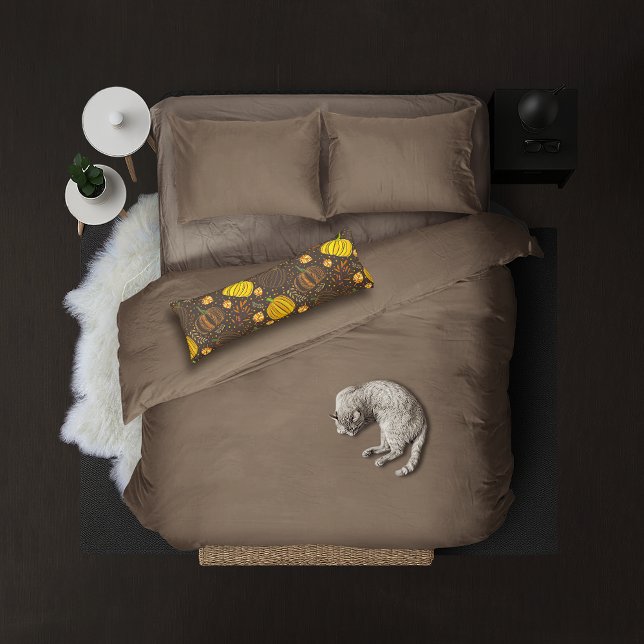 Pumpkins Autumn Fall Harvest Pattern Body Pillow (Creator Uploaded)