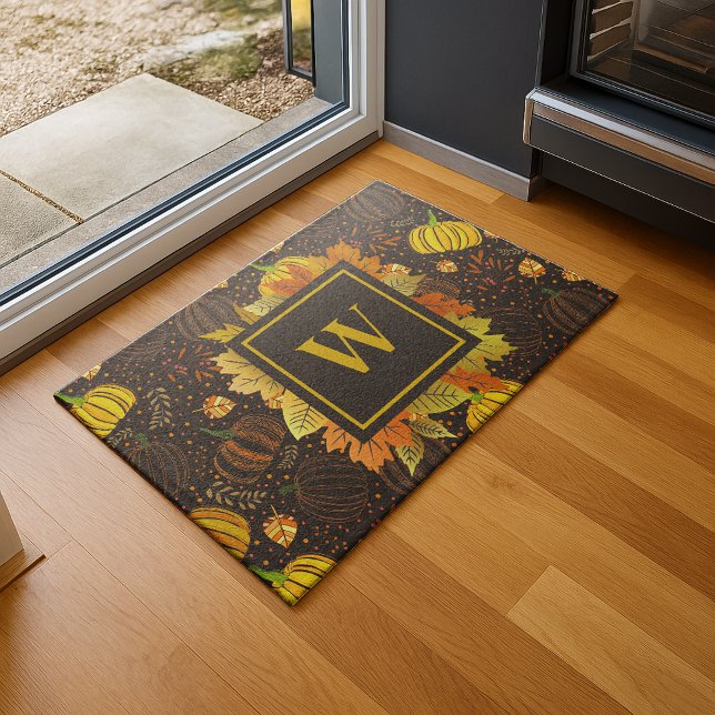 Pumpkins Autumn Fall Harvest Pattern Doormat (Creator Uploaded)