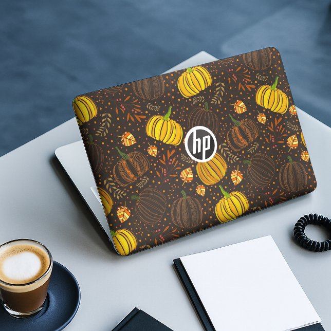Pumpkins Autumn Fall Harvest Pattern HP Laptop Skin (Creator Uploaded)