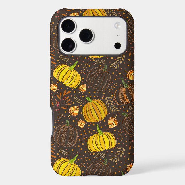 Pumpkins Autumn Fall Harvest Pattern Iphone Case (Back)