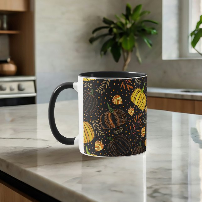 Pumpkins Autumn Fall Harvest Pattern Mug (Creator Uploaded)