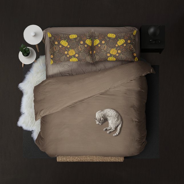 Pumpkins Autumn Fall Harvest Pattern Pillow Case (Creator Uploaded)