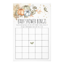Pumpkins Baby Shower Game Bingo Card Flyer