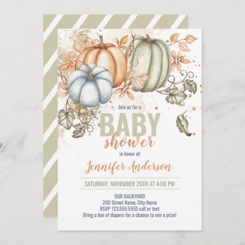 Pumpkins Baby Shower Invitation