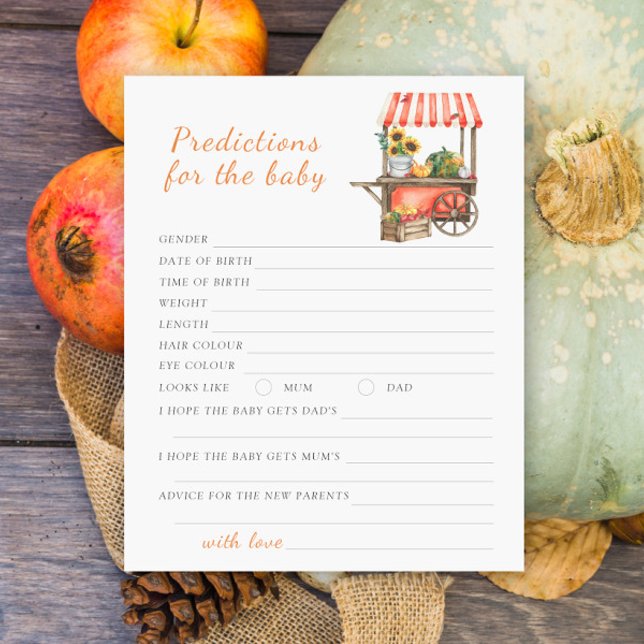 Pumpkins baby shower Predictions and advice baby (Creator Uploaded)