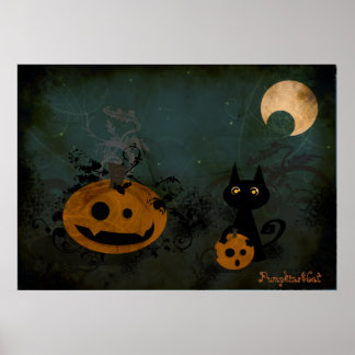 Pumpkins&Cat Poster