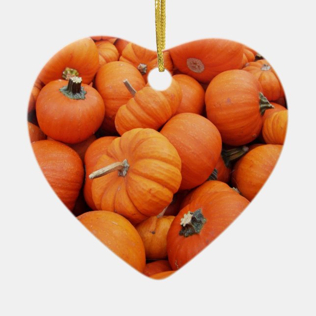Pumpkins Ceramic Ornament (Front)