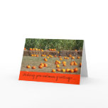 Pumpkins, Corn and Hay Autumn Greetings Card