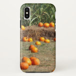 Pumpkins, Corn and Hay Autumn Harvest Photography iPhone XS Case