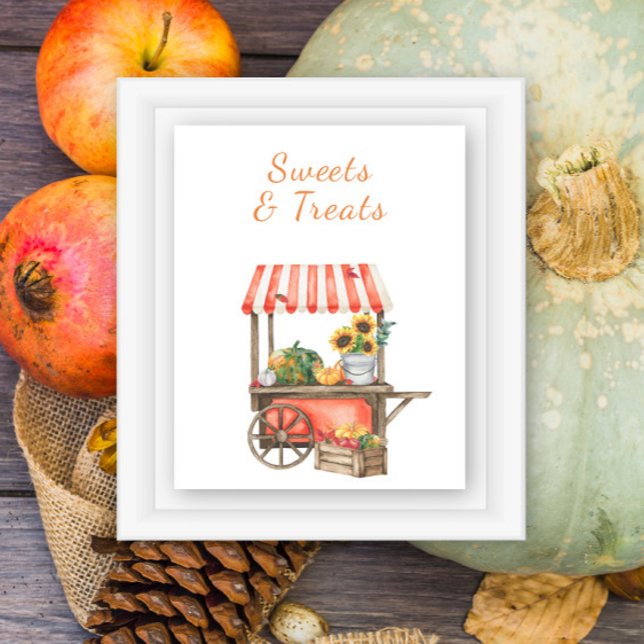 Pumpkins fall baby shower - sweets and treats poster (Creator Uploaded)