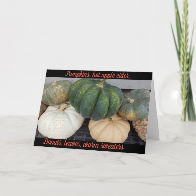 Pumpkins Fall greeting card (Front)