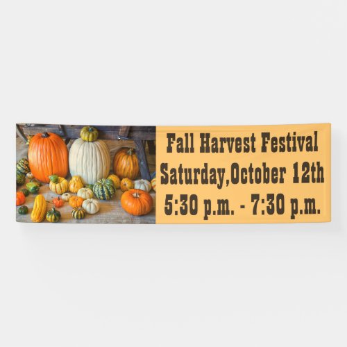 Pumpkins Fall Harvest Festival Banner