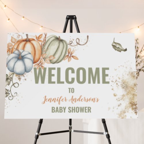 Pumpkins Fall Shower Welcome Sign Foam Boards