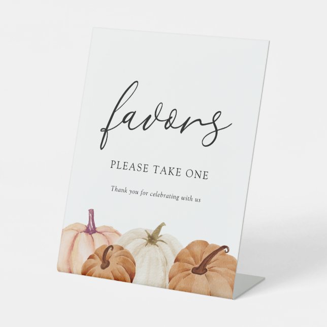 Pumpkins Favors Sign (Front)