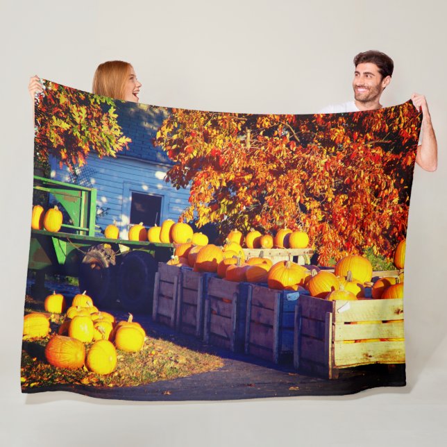 Pumpkins Fleece Blanket (In Situ)