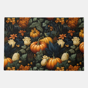 Pumpkins Floral Art Doormat