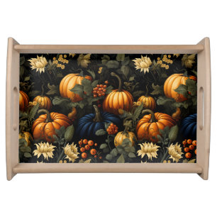 Pumpkins Floral Art Serving Tray
